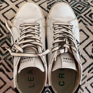 Leather Crown White Sneakers